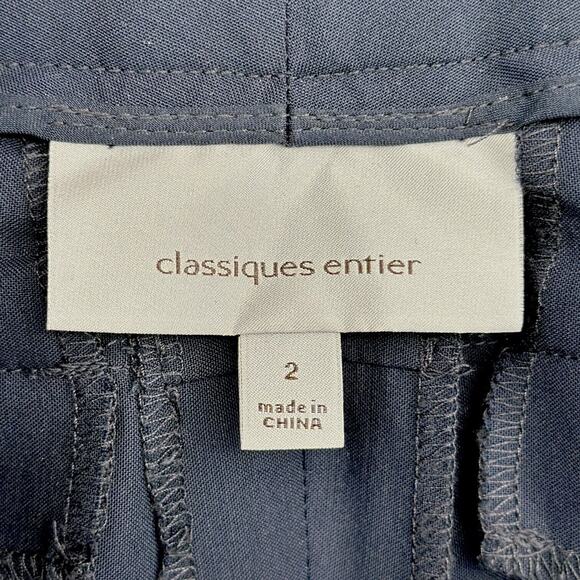 Classiques Entier Navy Wool Blend Flat‎ Front Dress Pants Corpcore Womens Size 2 - Picture 3 of 8